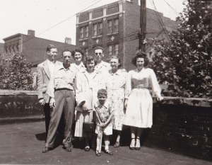 Billy, left, back row - with Doran Family - Down Neck Newark, NJ