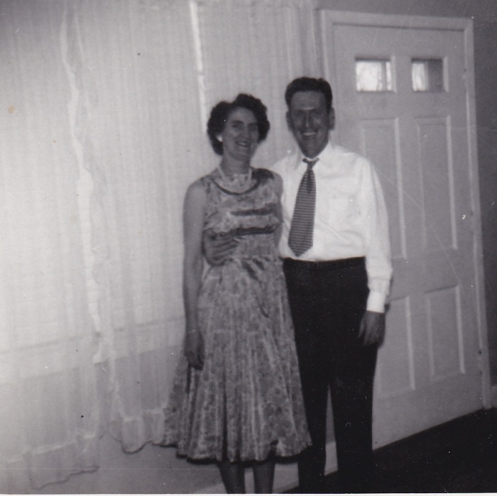 Jim and  MaryDoran, 1956. Photograph belonging to Genealogy sisters.